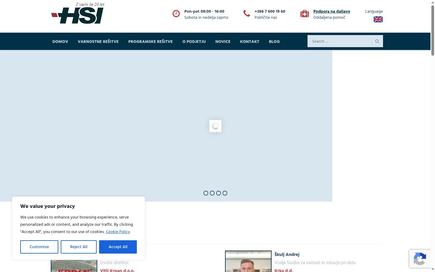 Screenshot des Einwilligungsbanners vor jeglicher Interaktion