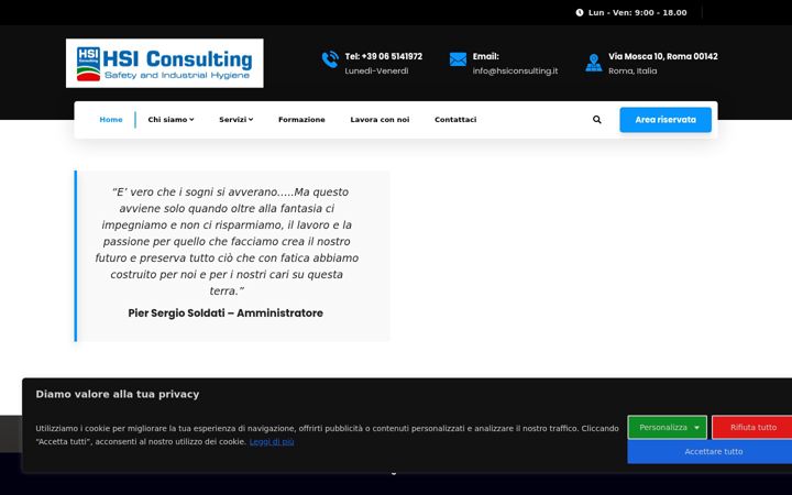 Screenshot of hsiconsulting.it