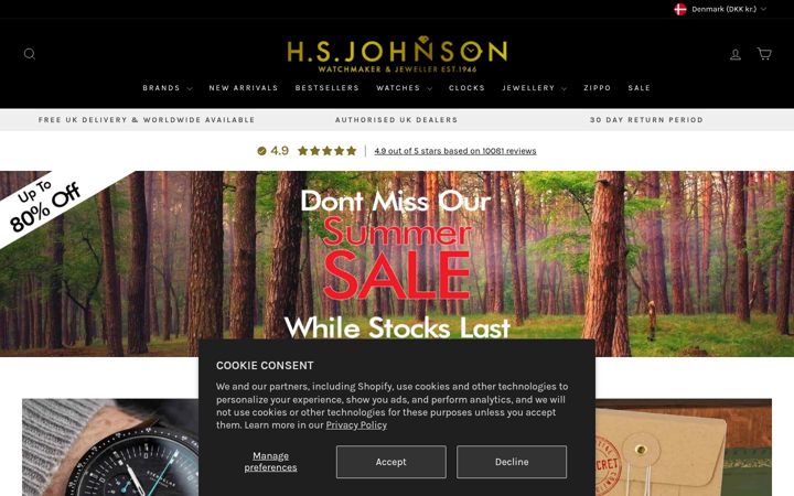 Screenshot of hsjohnson.com