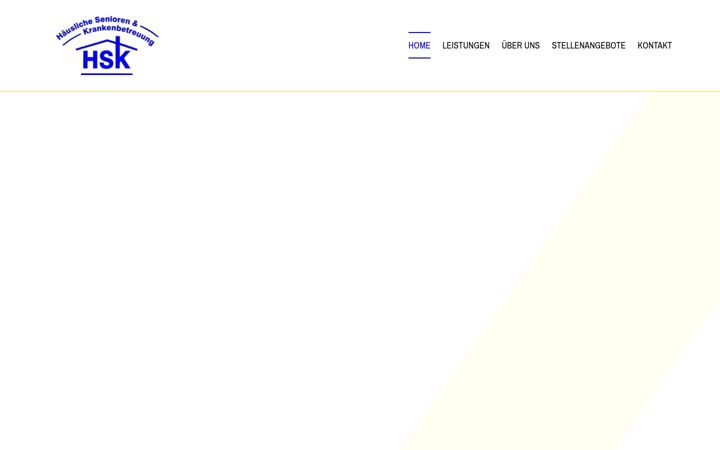 Screenshot of hsk-pflegedienst.de