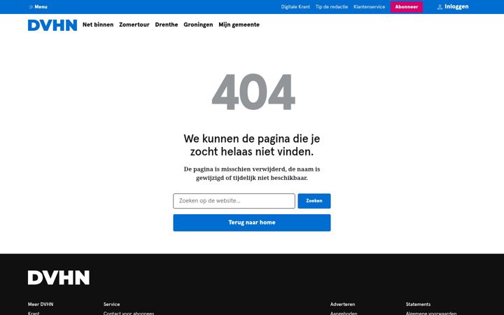 Screenshot of hskrant.nl