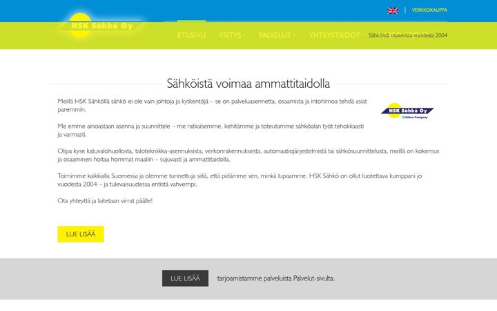 Screenshot of hsksahko.fi