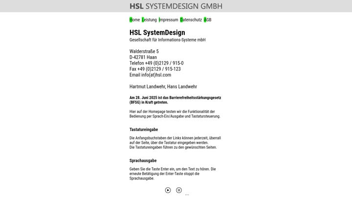 Screenshot of hsl.com