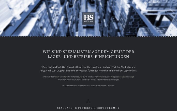 Screenshot of hslagertechnik.de