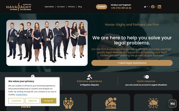 Screenshot of hsloffice.com