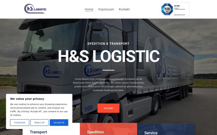 Screenshot of hslogistic.de