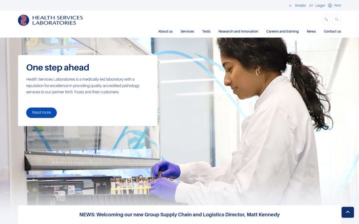 Screenshot of hslpathology.com