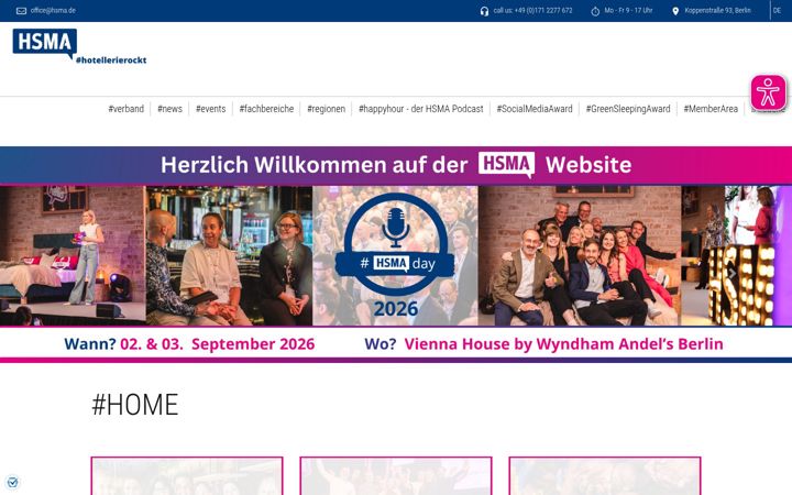 Screenshot of hsma.de
