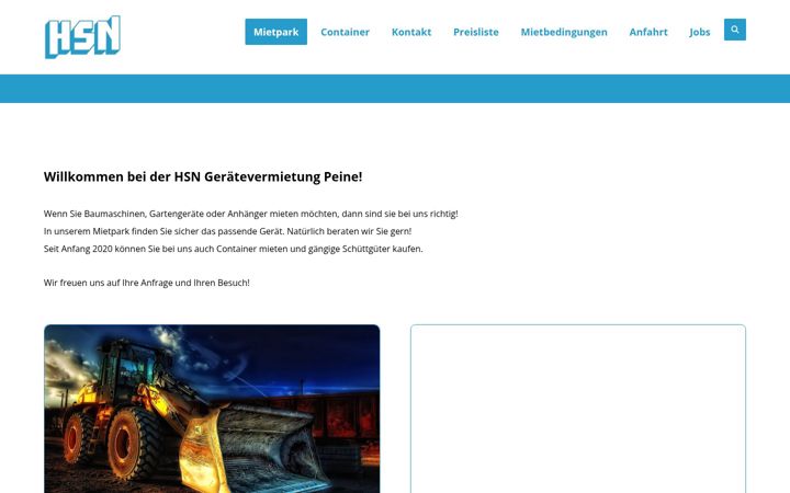 Screenshot of hsn-geraetevermietung.de
