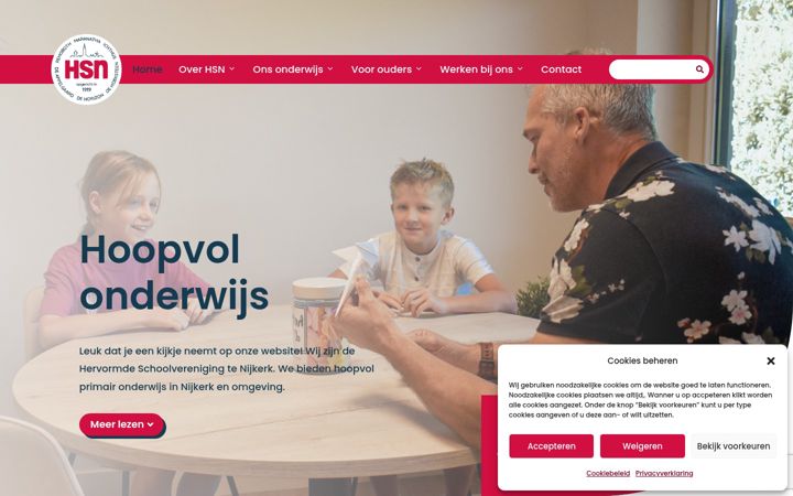 Screenshot of hsn-scholen.nl
