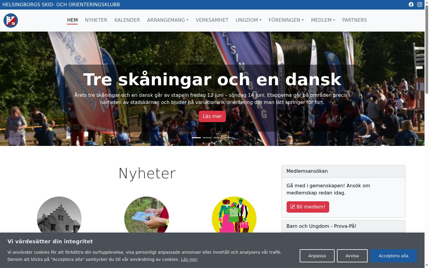 Snímek obrazovky baneru souhlasu zobrazeného před jakoukoli interakcí