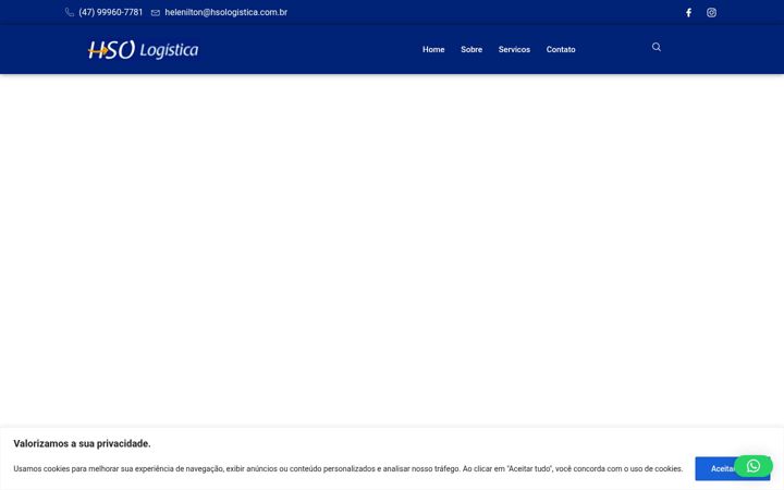 Screenshot of hsologistica.com.br