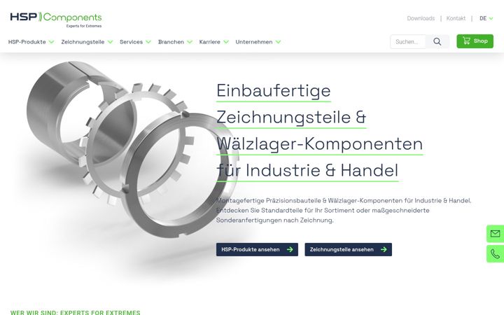 Screenshot of hsp-components.com
