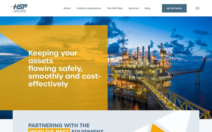 Screenshot of hspvalves.com