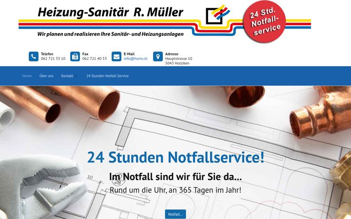 Screenshot of hsrm.ch