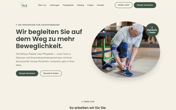Screenshot of hssani-sittensen.de