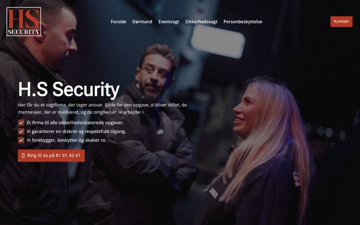 Screenshot of hssecurity.dk