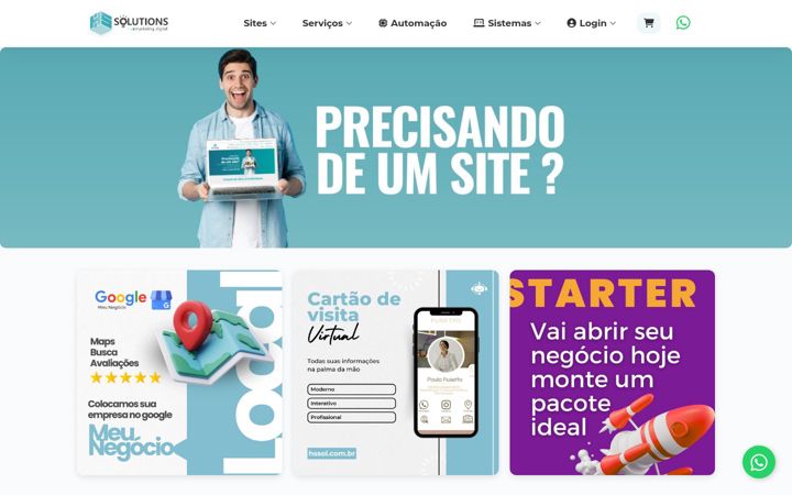Screenshot of hssol.com.br