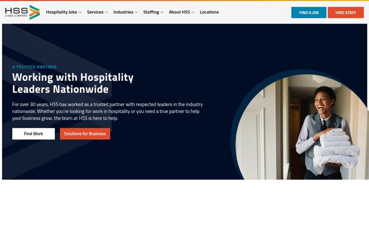 Screenshot of hssstaffing.com