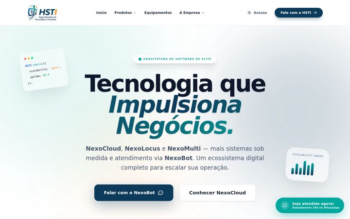 Screenshot of hsti.com.br