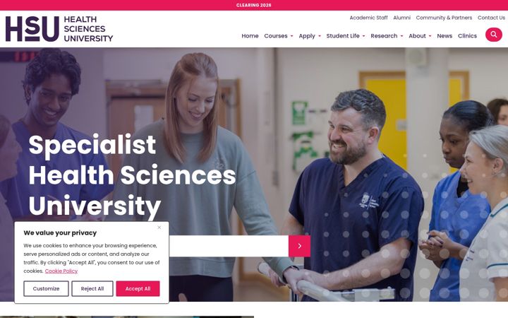 Screenshot of hsu.ac.uk