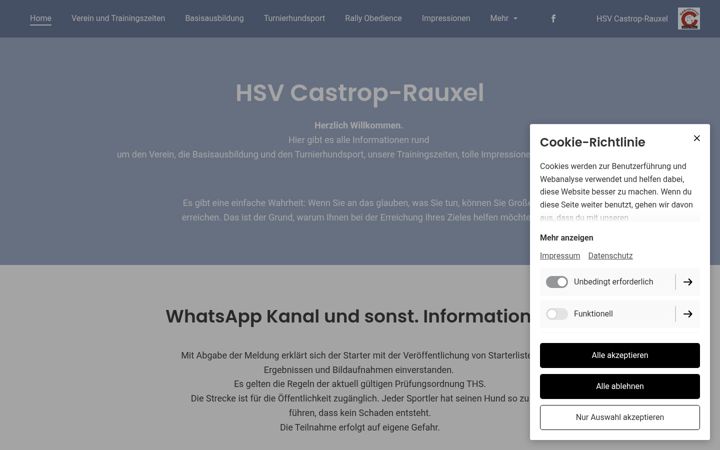 Screenshot of hsv-castrop-rauxel.de