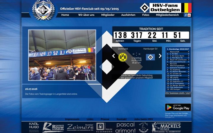Screenshot of hsv-fans.be