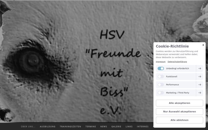 Screenshot of hsv-freunde-mit-biss.de