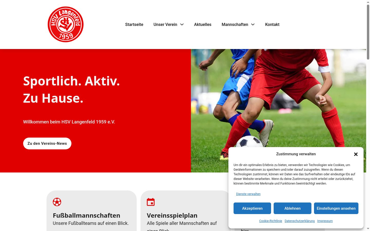 Snímek obrazovky baneru souhlasu zobrazeného před jakoukoli interakcí