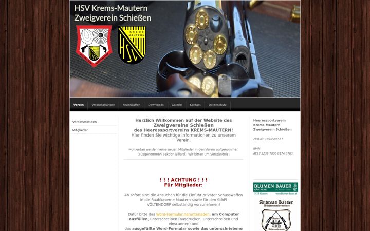 Screenshot of hsv-mautern.at