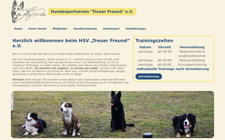 Screenshot of hsv-treuerfreund.de