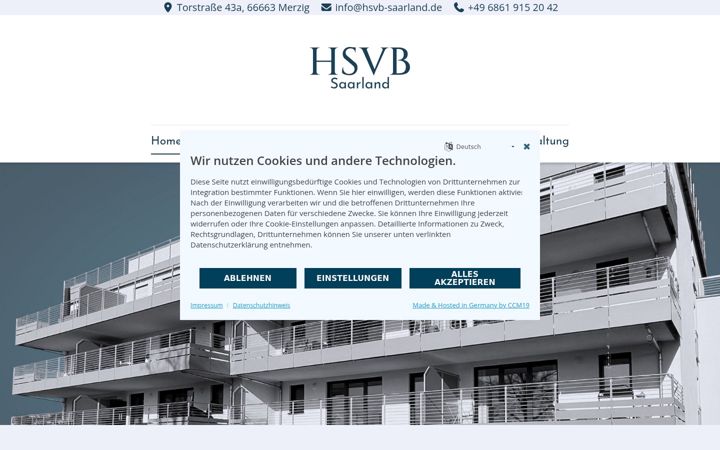 Screenshot of hsvb-saarland.de