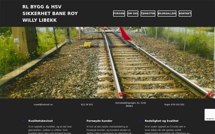Screenshot of hsvsikkerhetbane.no