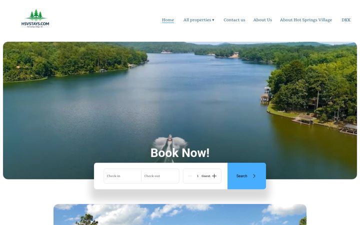 Screenshot of hsvstays.com