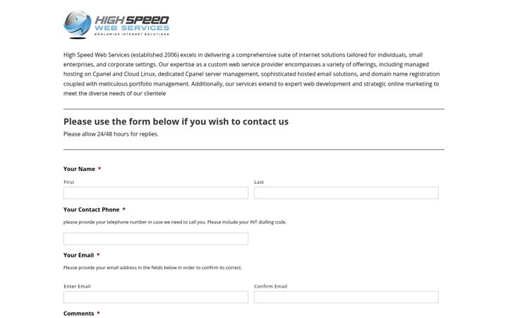 Screenshot of hsws.com