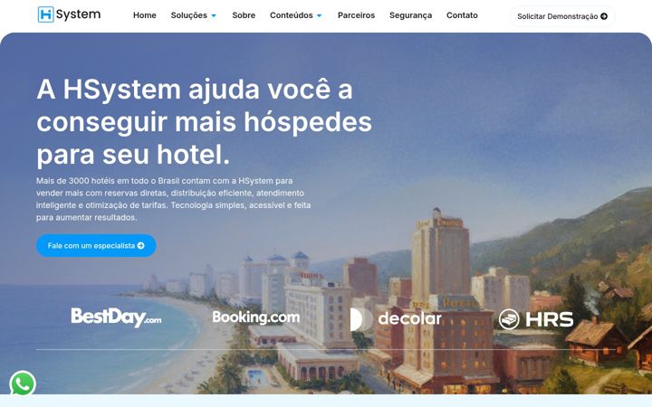 Screenshot of hsystem.com.br
