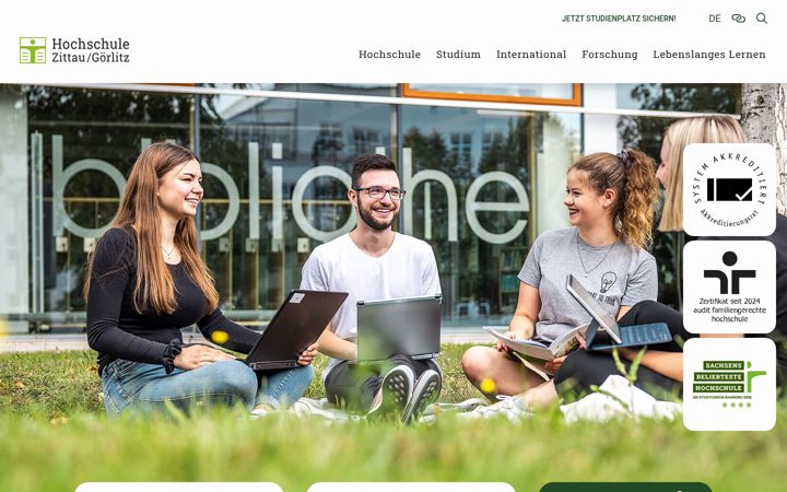 Screenshot of hszg.de