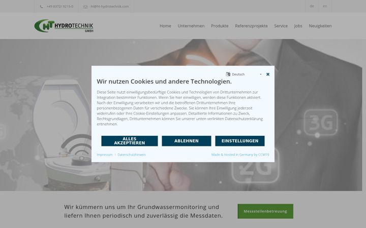 Screenshot of ht-hydrotechnik.com