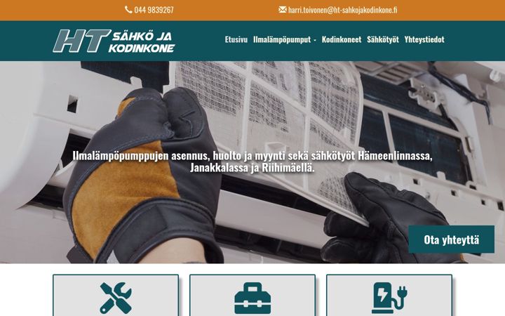 Screenshot of ht-sahkojakodinkone.fi