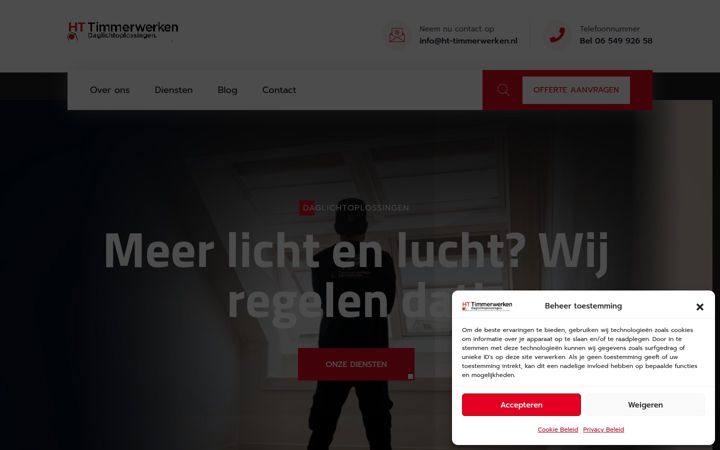 Screenshot of ht-timmerwerken.nl