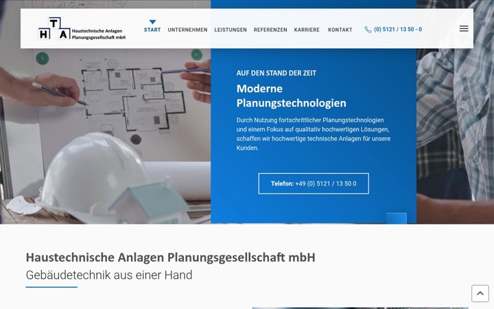 Screenshot of hta-ingenieure.com