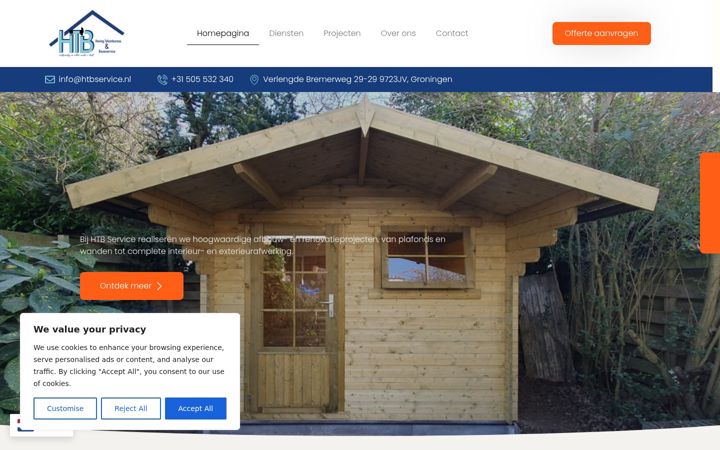 Screenshot of htbservice.nl