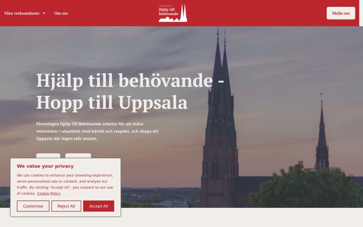 Screenshot of htbuppsala.se