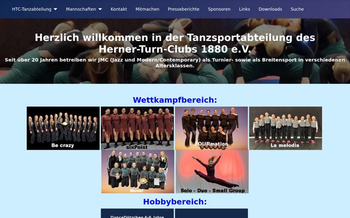 Screenshot of htc-tanzen.de