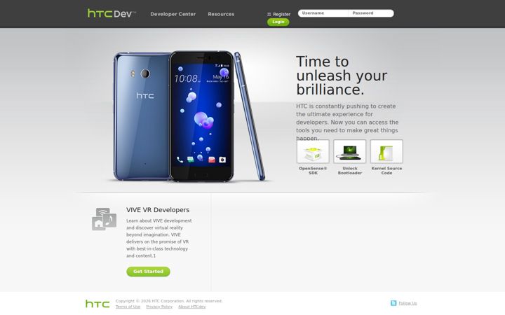 Képernyőkép: htcdev.com