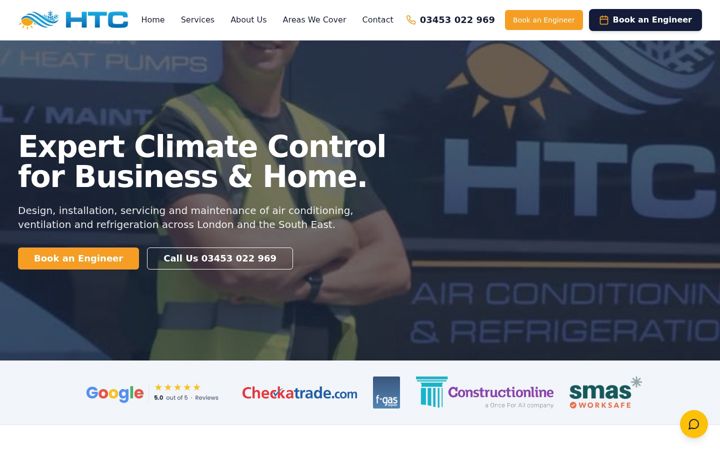 Screenshot of htcooling.com
