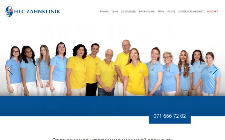 Screenshot of htczahnklinik.ch
