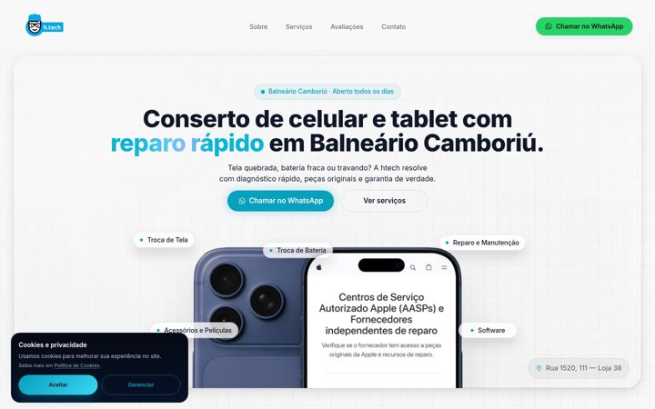 Screenshot of htechassistencia.com