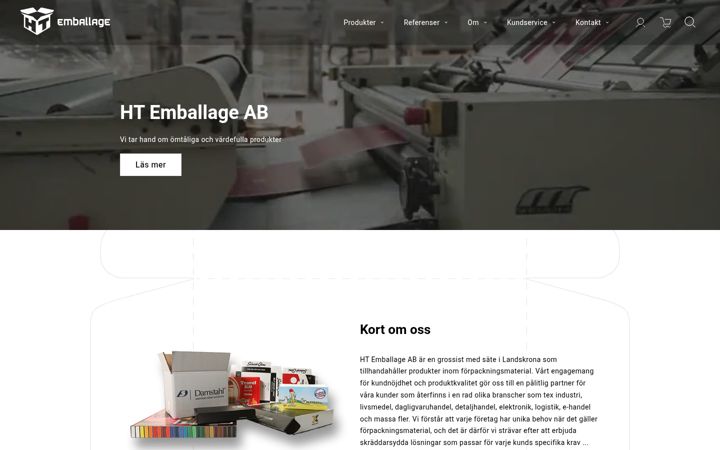 Screenshot of htemballage.se