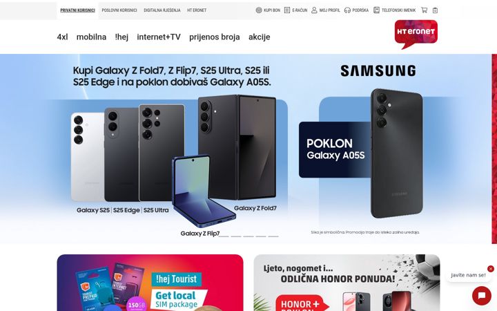 Posnetek zaslona hteronet.ba